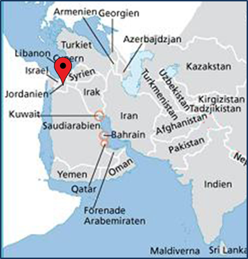 Jordanien-Karte