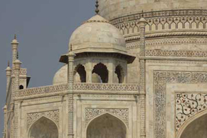 Verzierungen am Taj Mahal in Agra