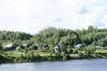 Swir - Besiedlung am Ufer