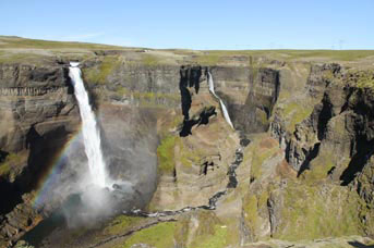 Wasserfall Háifoss, 122 m Fallhöhe, 2. höchster Islands 