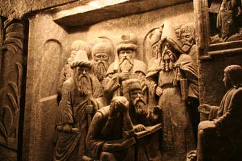 Salzbergwerk Wieliczka Reliefs aus Salz
