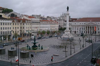 Lissabon Rossio-Platz - Praça Dom Pedro IV.