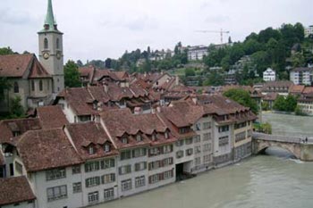 Bern - Aare mit Hochwasser